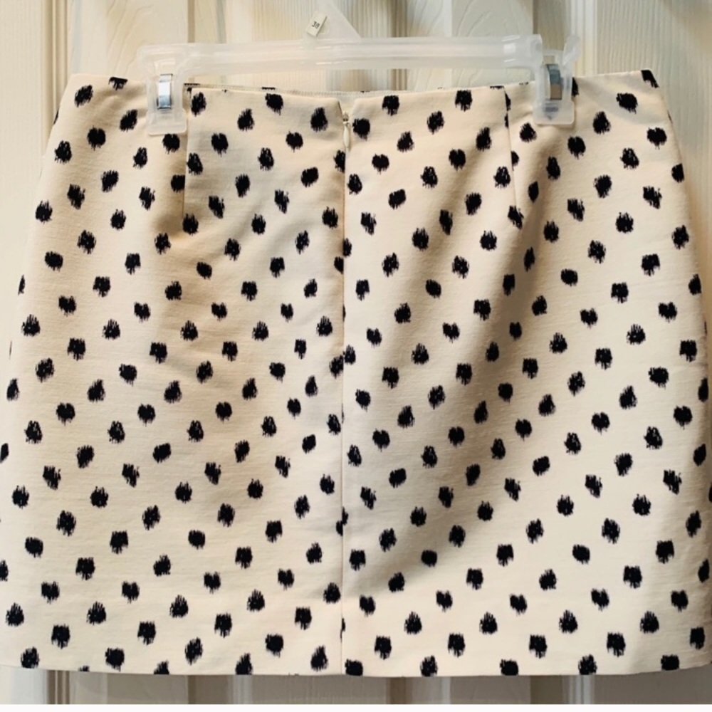 jcrew polka dot wool skirt sz0
